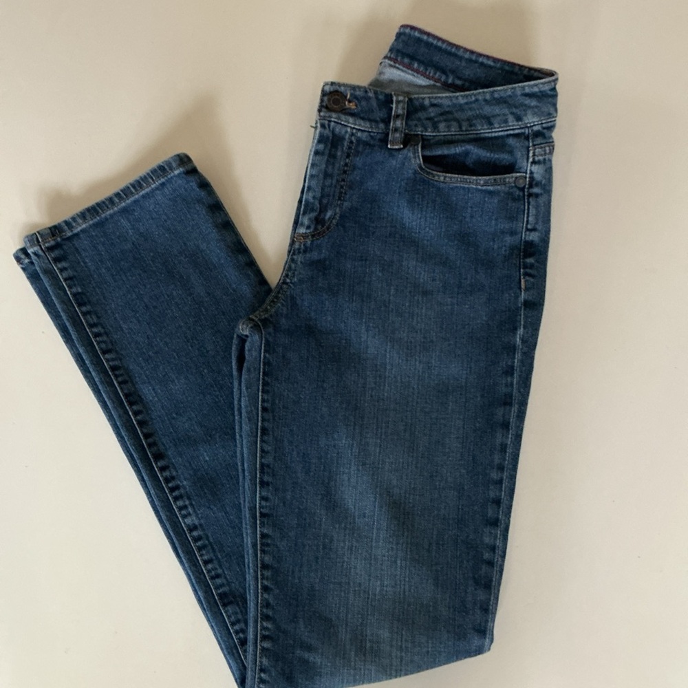 Talbots Heritage Jeans Blue Straight Leg Mid Rise Denim Womens Size 4/27